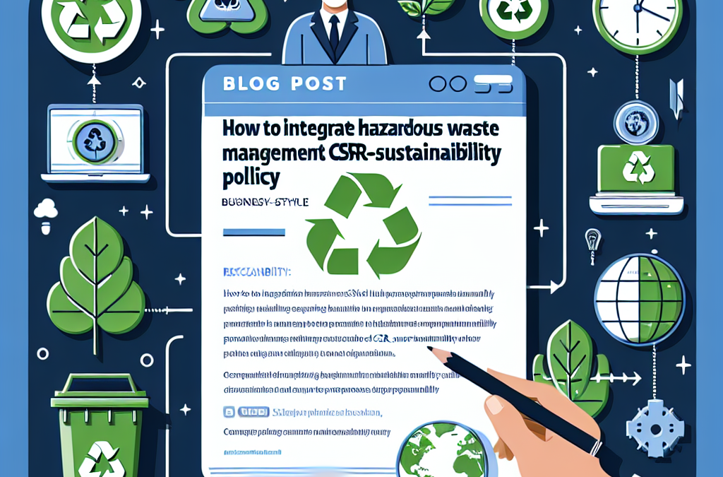 Cómo integrar la gestión de residuos peligrosos a tu política de RSE-Sustentabilidad